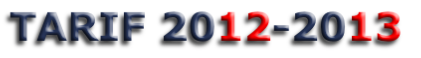 TARIF 2012-2013